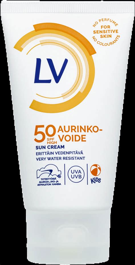 LV aurinkovoide 75ml SPF50 erittäin vedenkestävä.